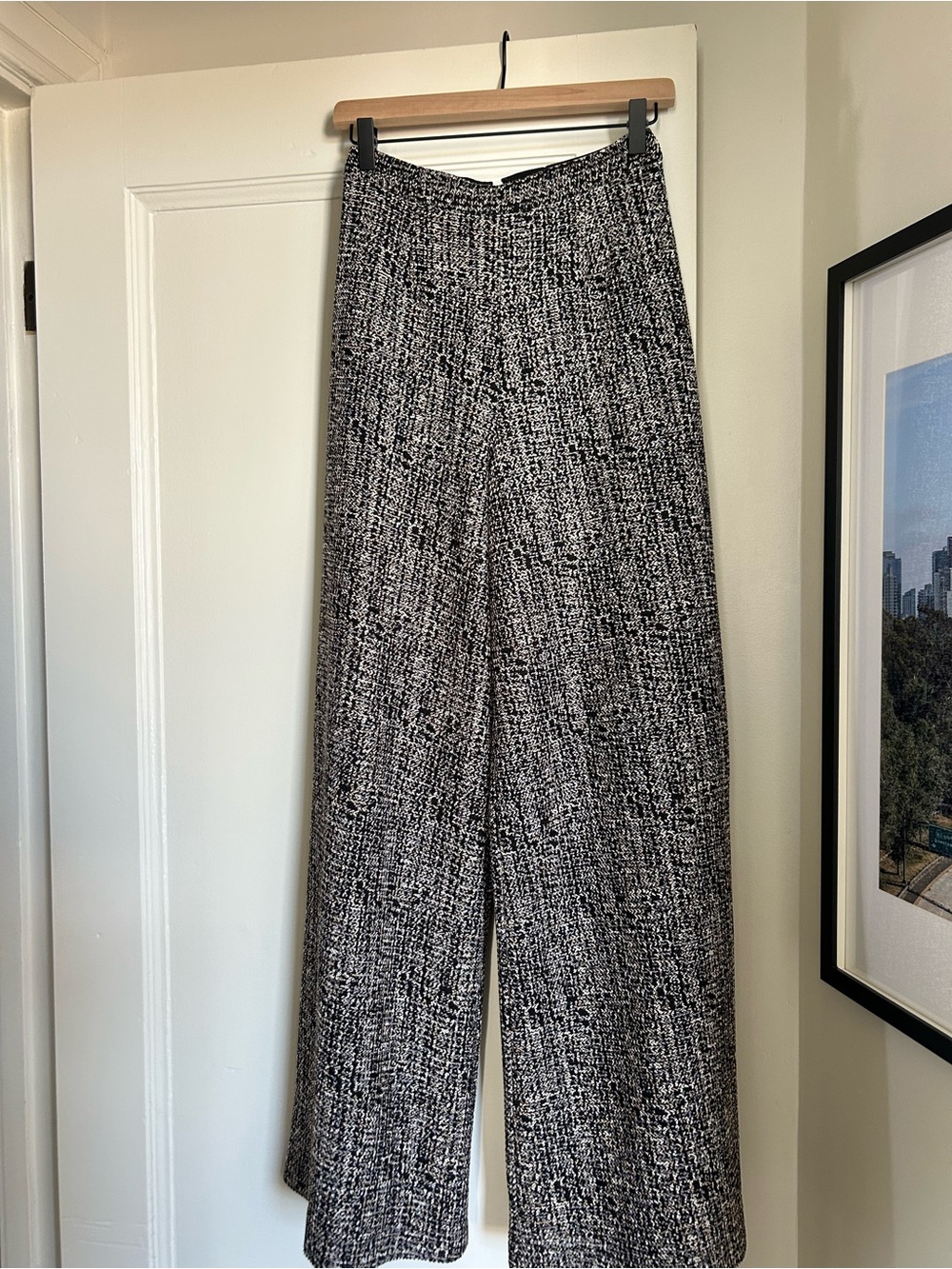 Alice + Olivia × Bergdorf Goodman textured wide-leg trousers
